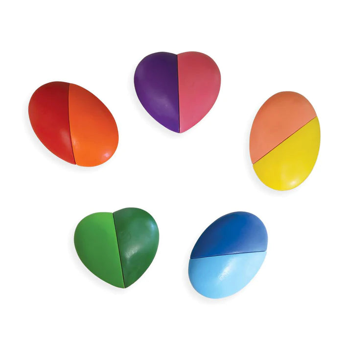 Crayones Multicolor de Corazón 6 pzas