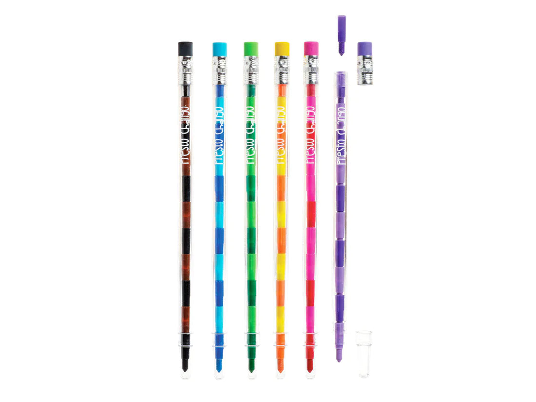 Crayones con piezas intercambiables "Presto Chango" 6 pzas