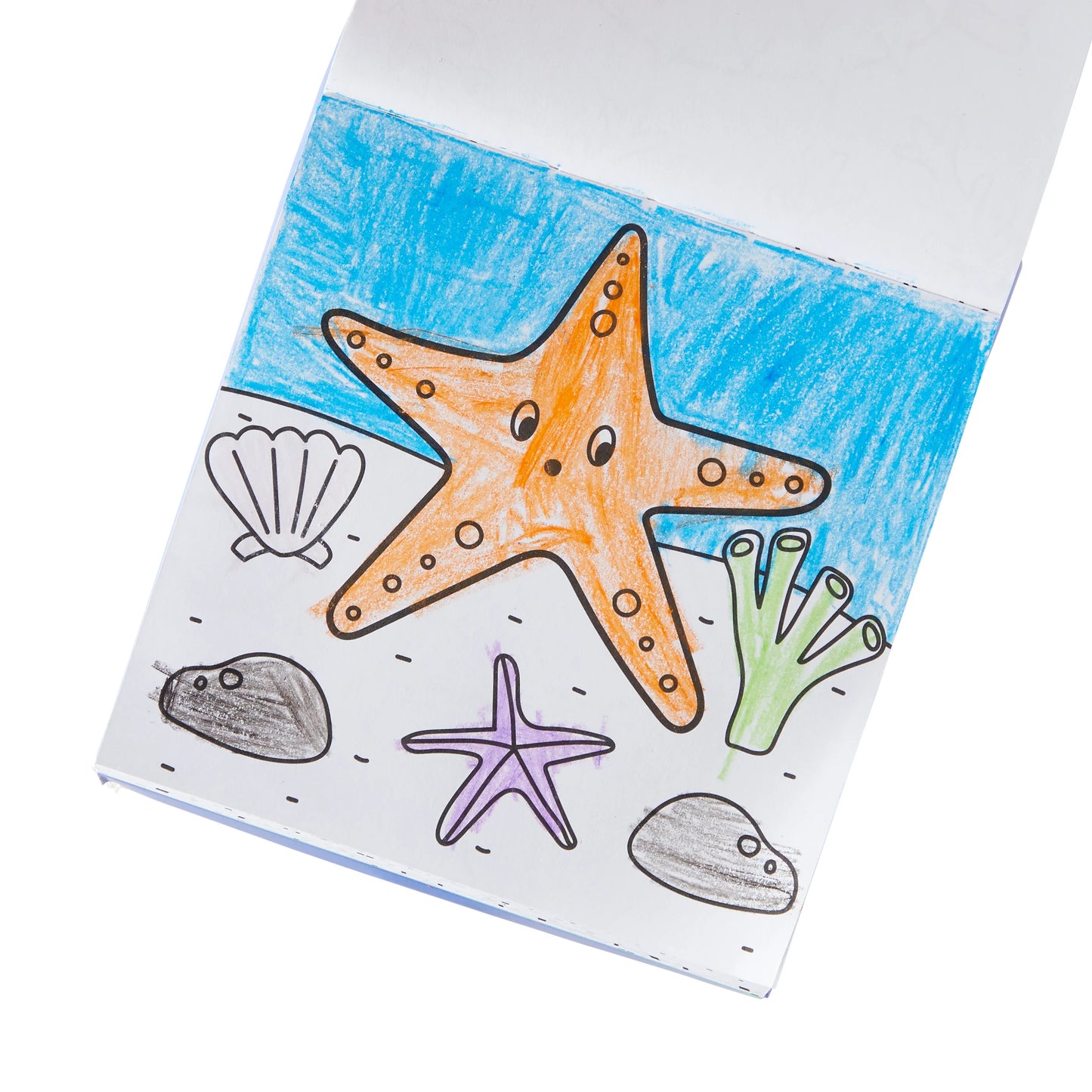 Libro para colorear portátil "Sea Life" con 9 crayones