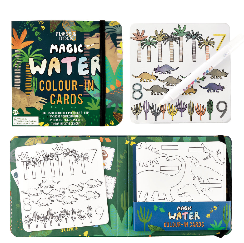 Tarjetas Mágicas Pinta con Agua Dinosaurios