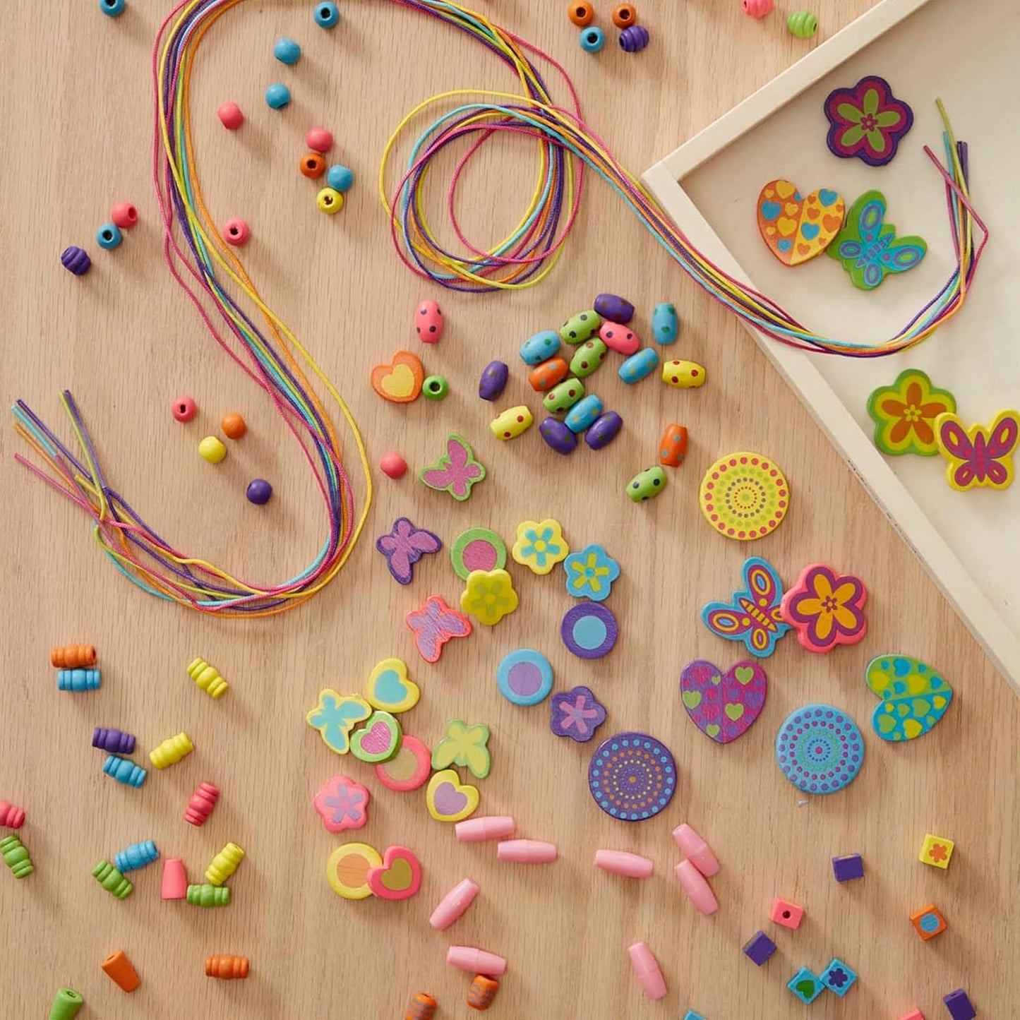 Set de Cuentas de Madera para Crear Joyas Bouquet