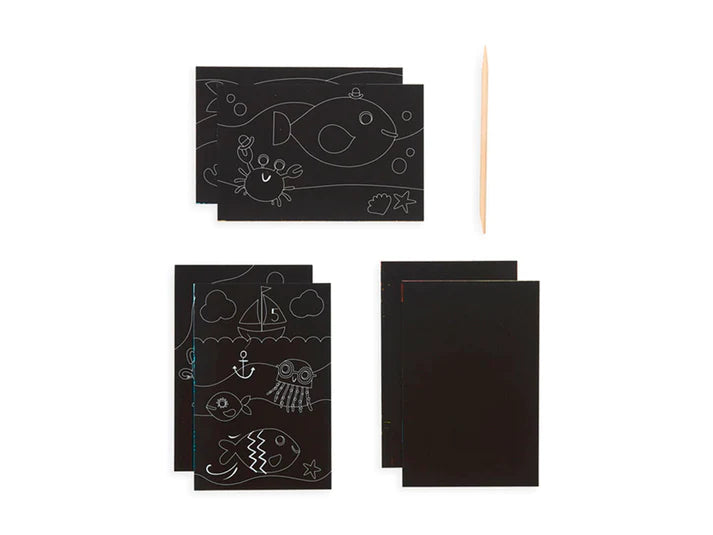 Mini kit de arte para raspar con peces Scratch and Scribble de Ooly - foto 2