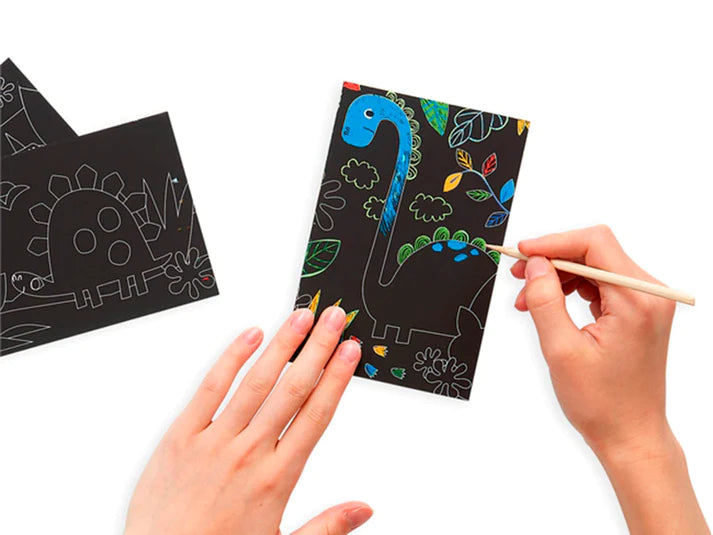 Mini kit de arte para raspar Scratch and Scribble de dinosaurios de Ooly - foto 3