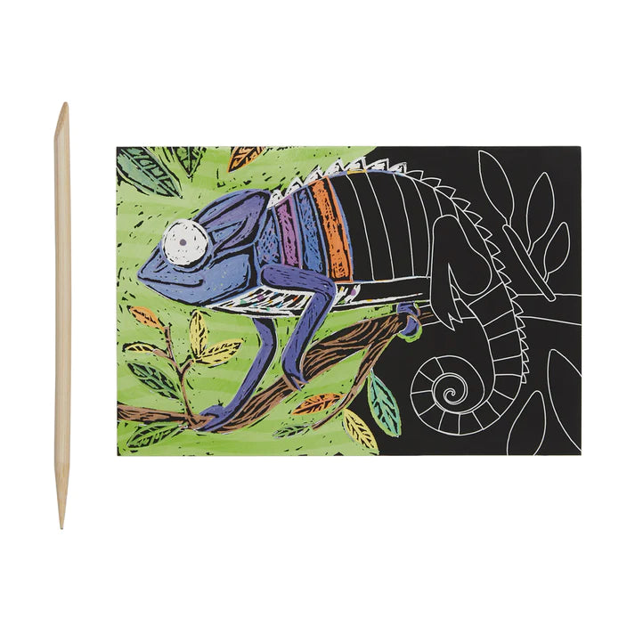 Mini kit de arte para raspar con animales de la jungla Ooly - foto 2