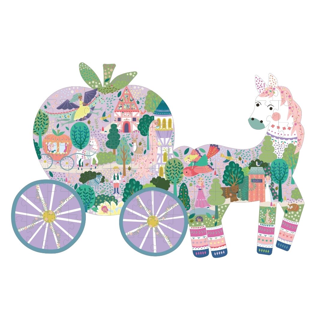 Rompecabezas "Carruaje y Caballo" 80 piezas
