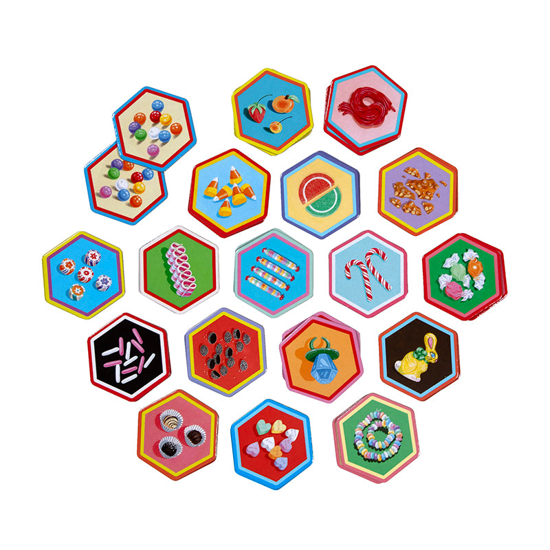 Memorama mini de dulces clásicos con fichas ilustradas y caja hexagonal - foto 4