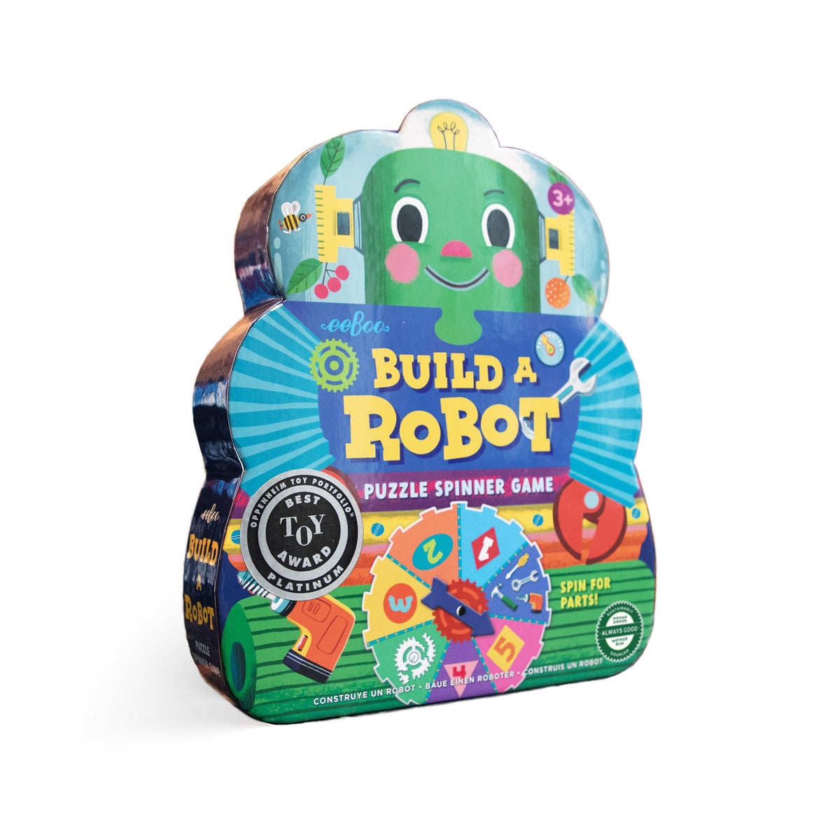 Juego de mesa Build a Robot con ruleta de eeBoo