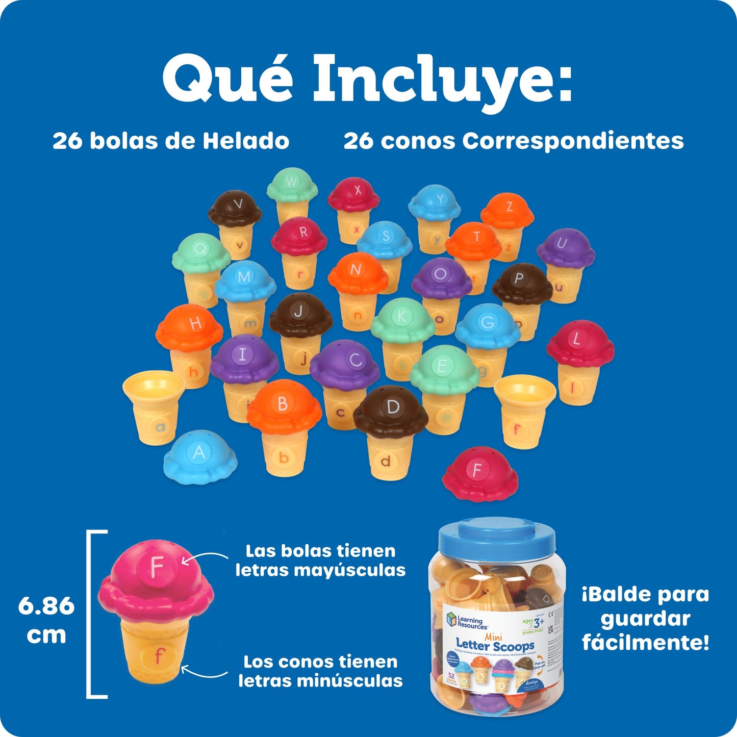 Mini Conos de Letras