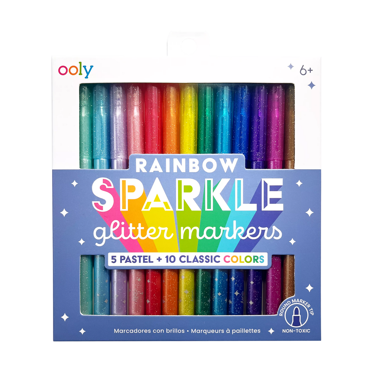Rainbow Sparkle Marcadores con Efecto Glitter 15 Pzas