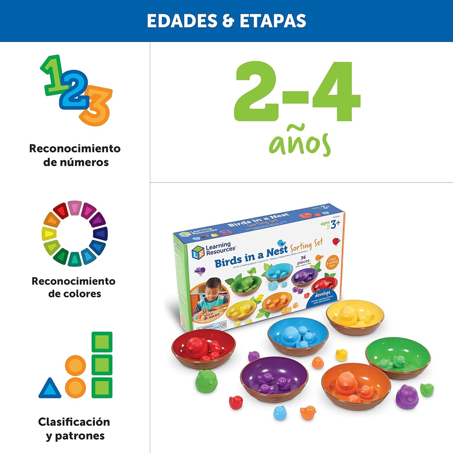 Pajaritos para contar y clasificar