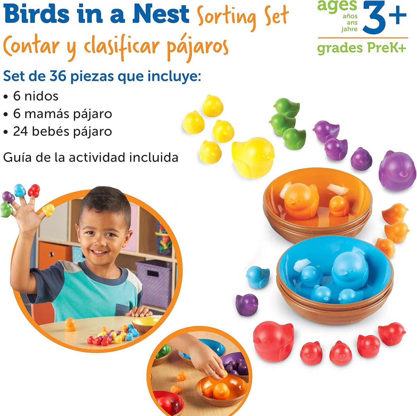 Pajaritos para contar y clasificar