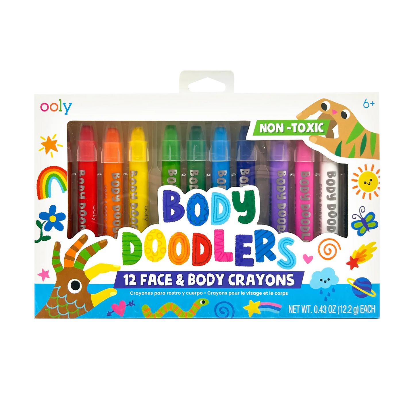 Body Doodlers Crayones para Rostro y Cuerpo – Set de 12