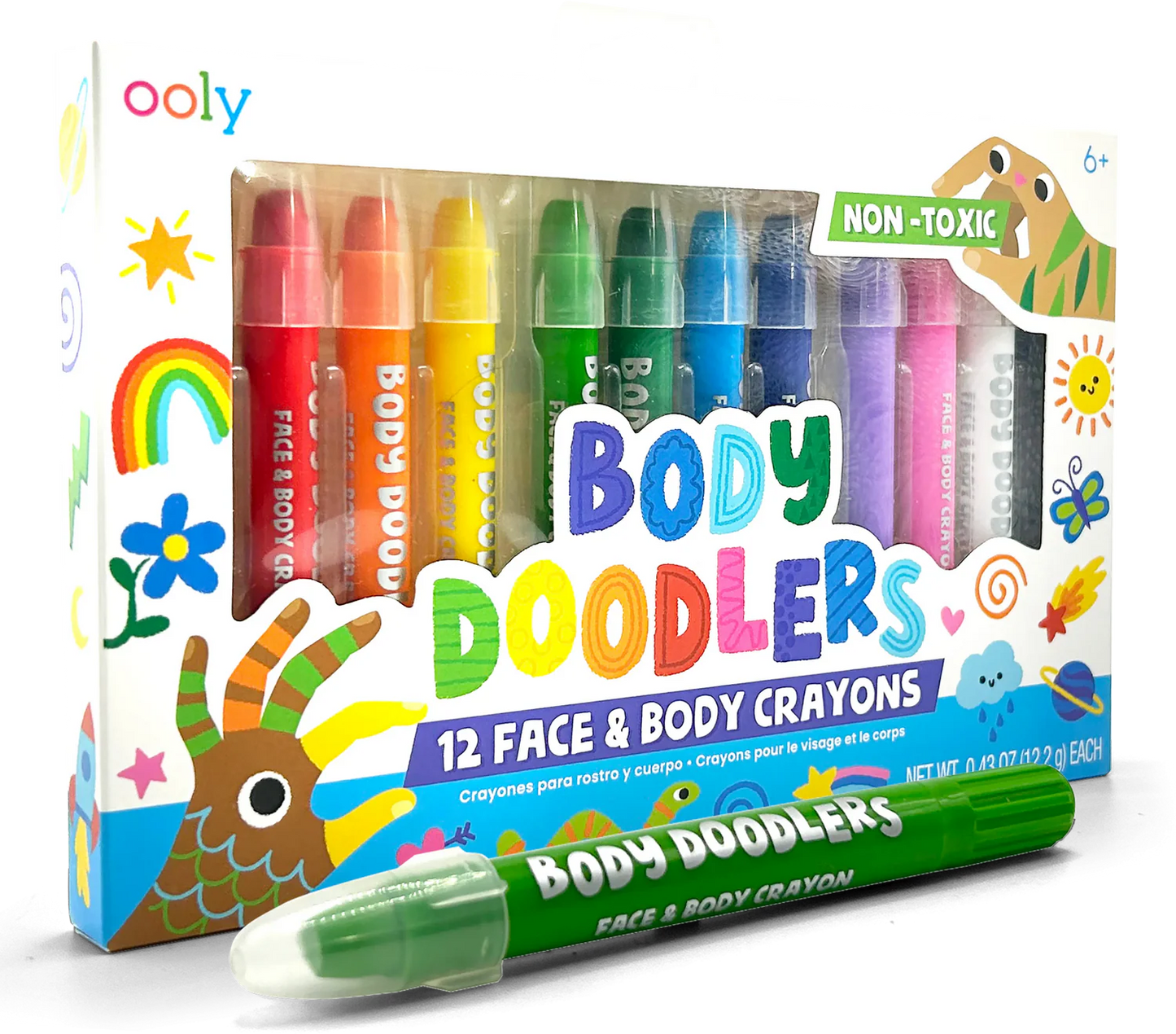 Body Doodlers Crayones para Rostro y Cuerpo – Set de 12