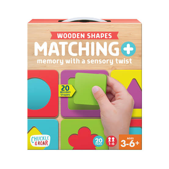 Chuckle & Roar Formas sensoriales de madera a juego caja
