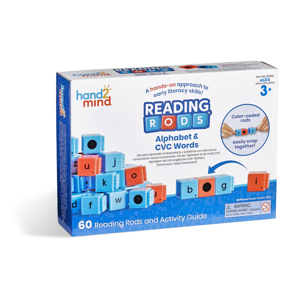 Reading Rods® Alfabeto y palabras CVC