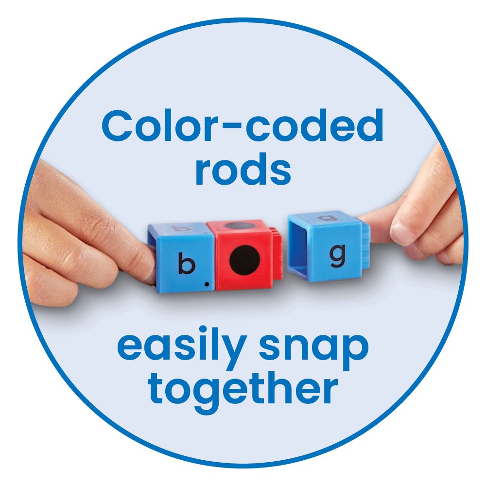 Reading Rods® Alfabeto y palabras CVC