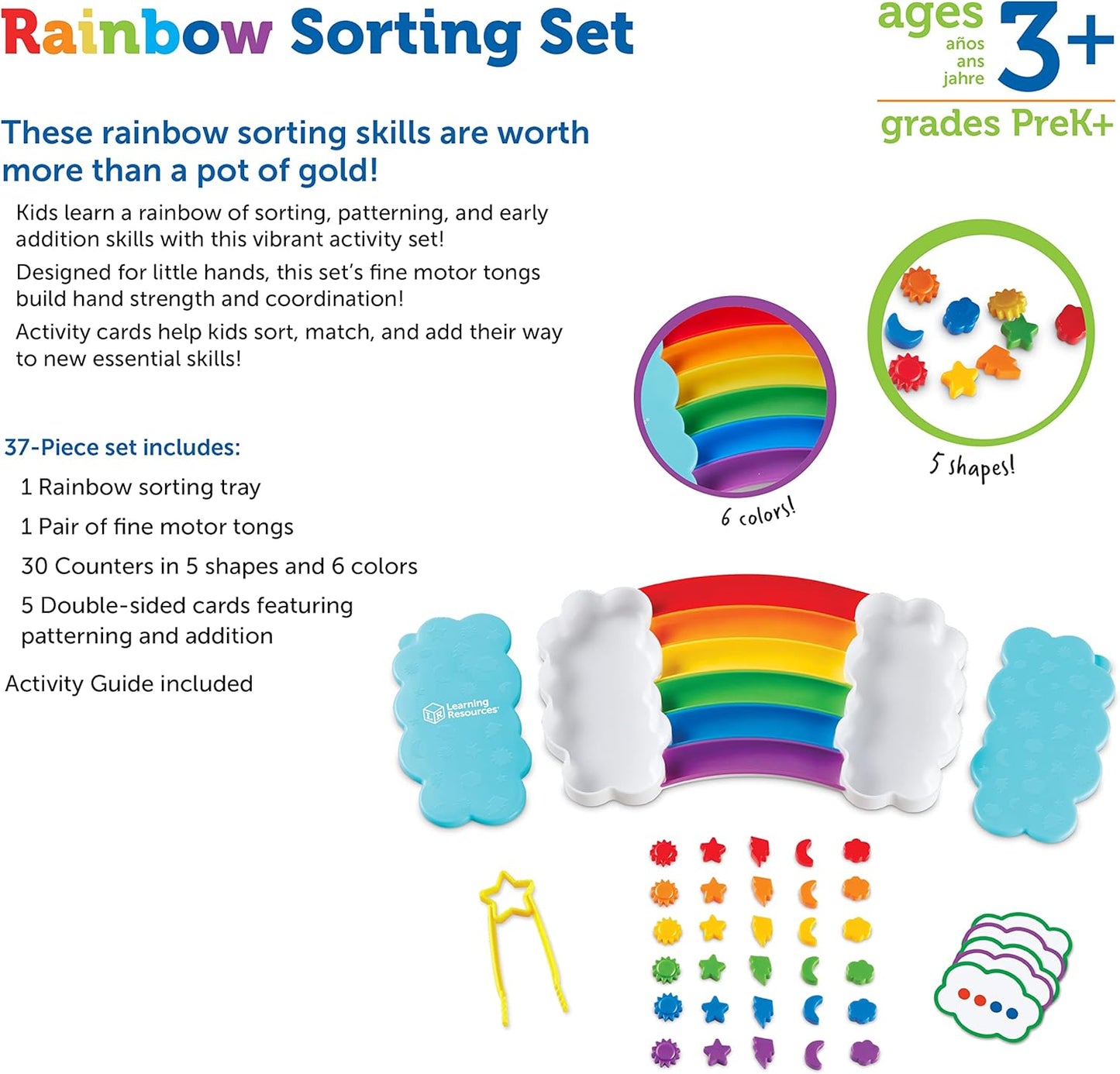 Set de clasificación arcoíris- Rainbow sorting set
